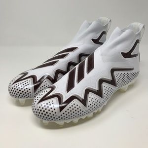 Adidas Freak Ultra 22 Boost Primeknit White/Brown Football Cleats GZ0466 Mens 11